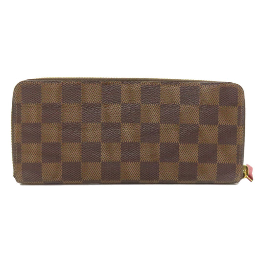 LOUIS VUITTON Long Wallet Purse N60534 Damier canvas Brown Portefeuille Clemence