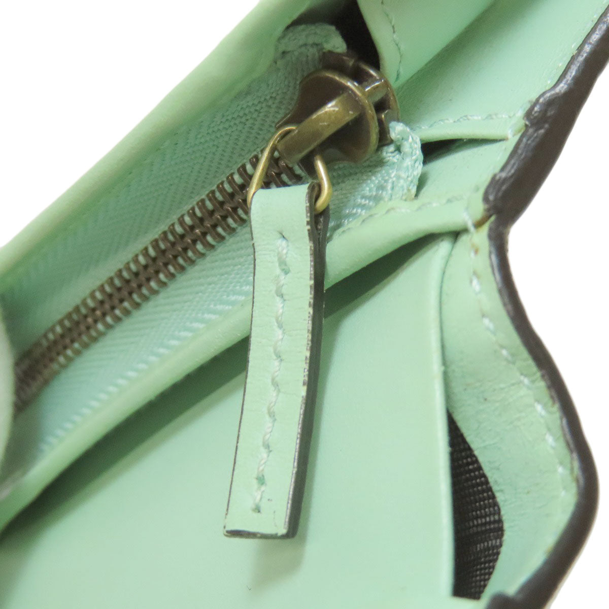 GUCCI Bifold Wallet 548057 leather green GG Signature Shima Linea Cat Women Used Authentic