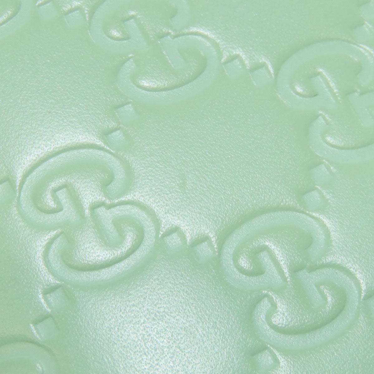 GUCCI Bifold Wallet 548057 leather green GG Signature Shima Linea Cat Women Used Authentic