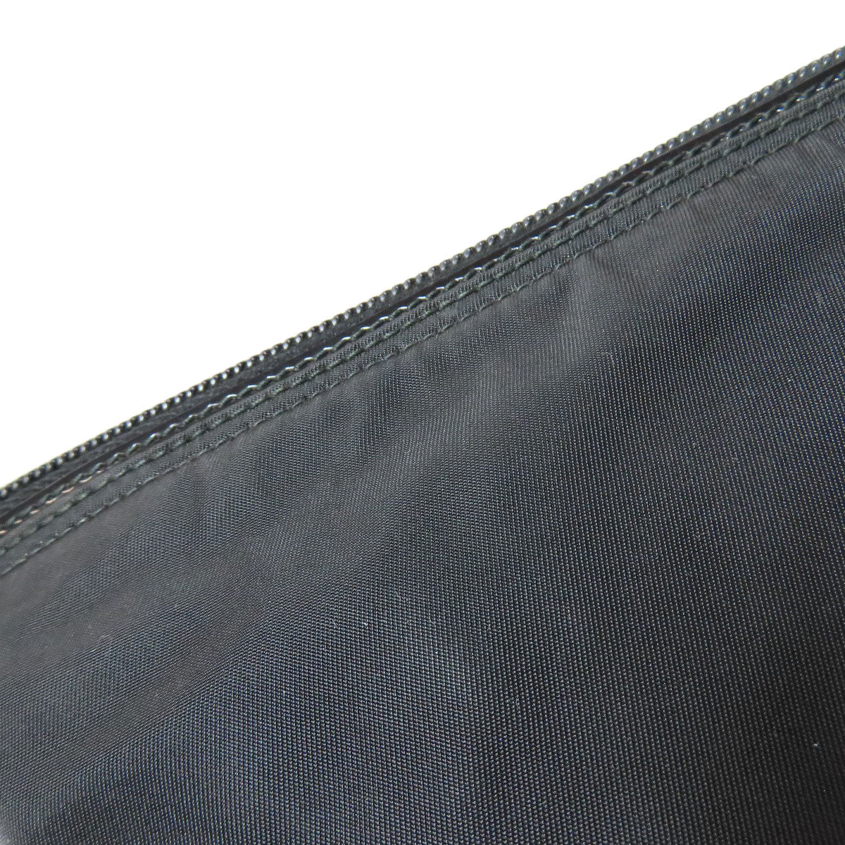PRADA Shoulder Bag Nylon black logoMetal Women Used Authentic