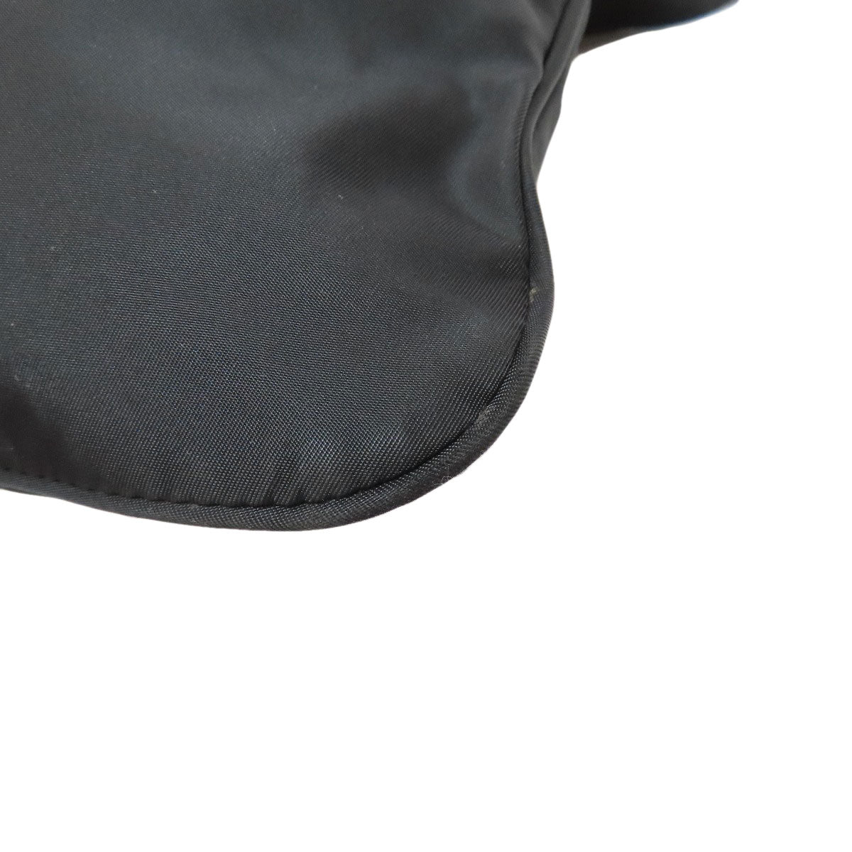 PRADA Shoulder Bag Nylon black logoMetal Women Used Authentic