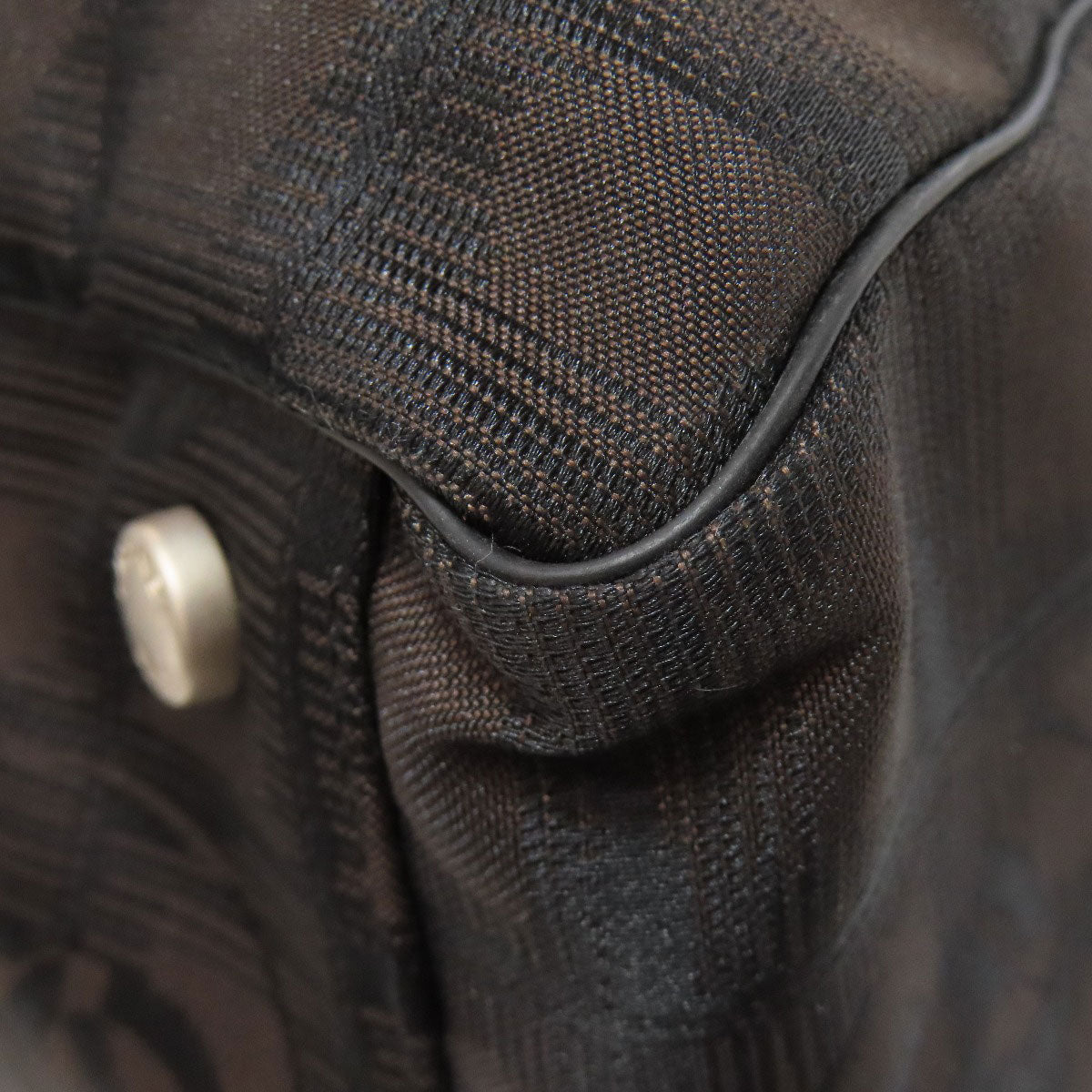 CHANEL Tote Bag Nylon jacquard Brown New Travel Line GM