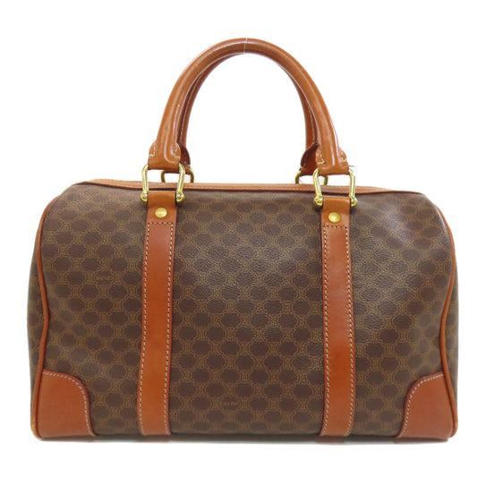 CELINE Boston Duffel bag PVC Brown Macadam Pattern Women Used Authentic