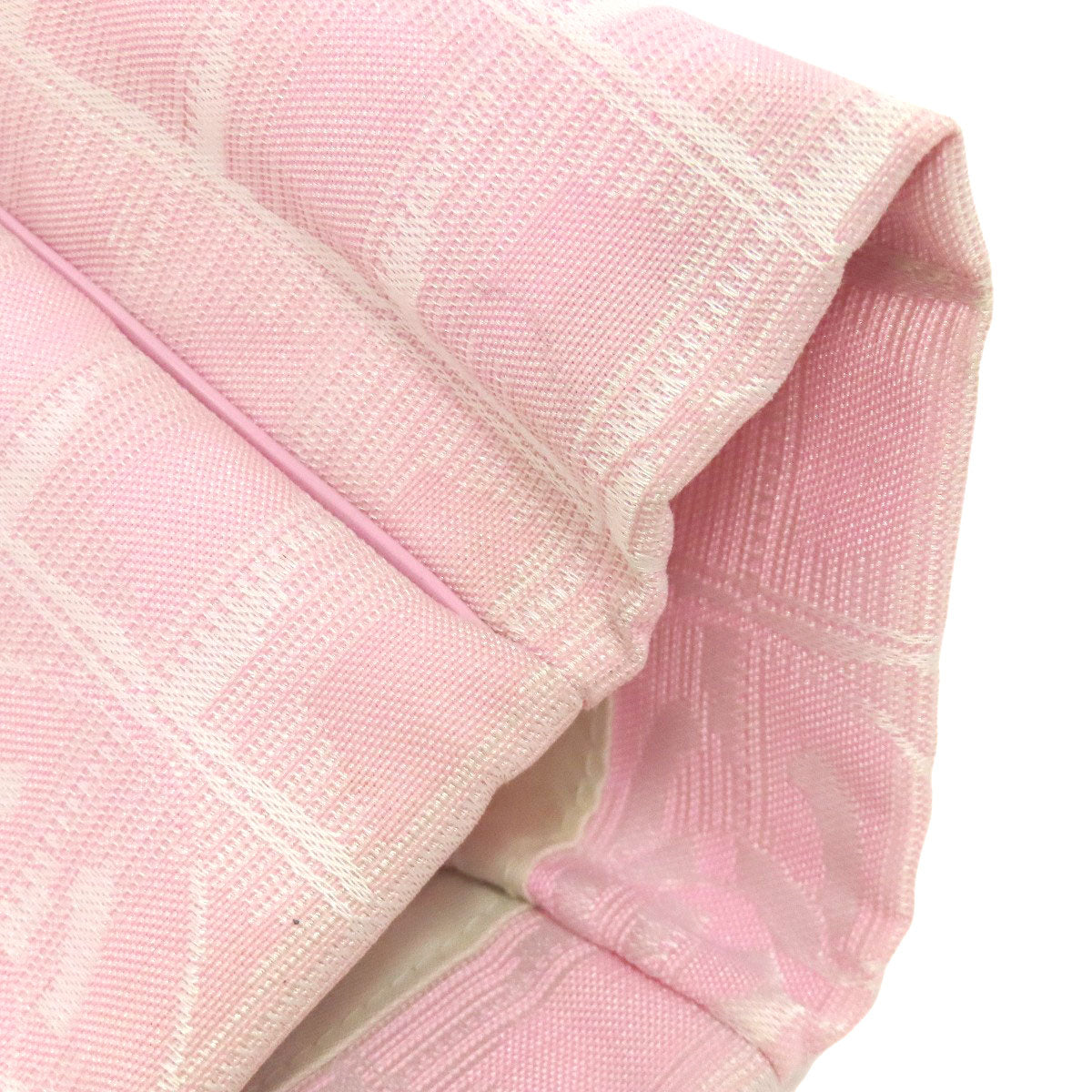 CHANEL Tote Bag Nylon jacquard pink New Travel Line MM Women Used Authentic