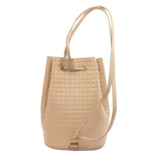 CELINE Backpack leather beige one beltBackpack C Charm Women Used Authentic