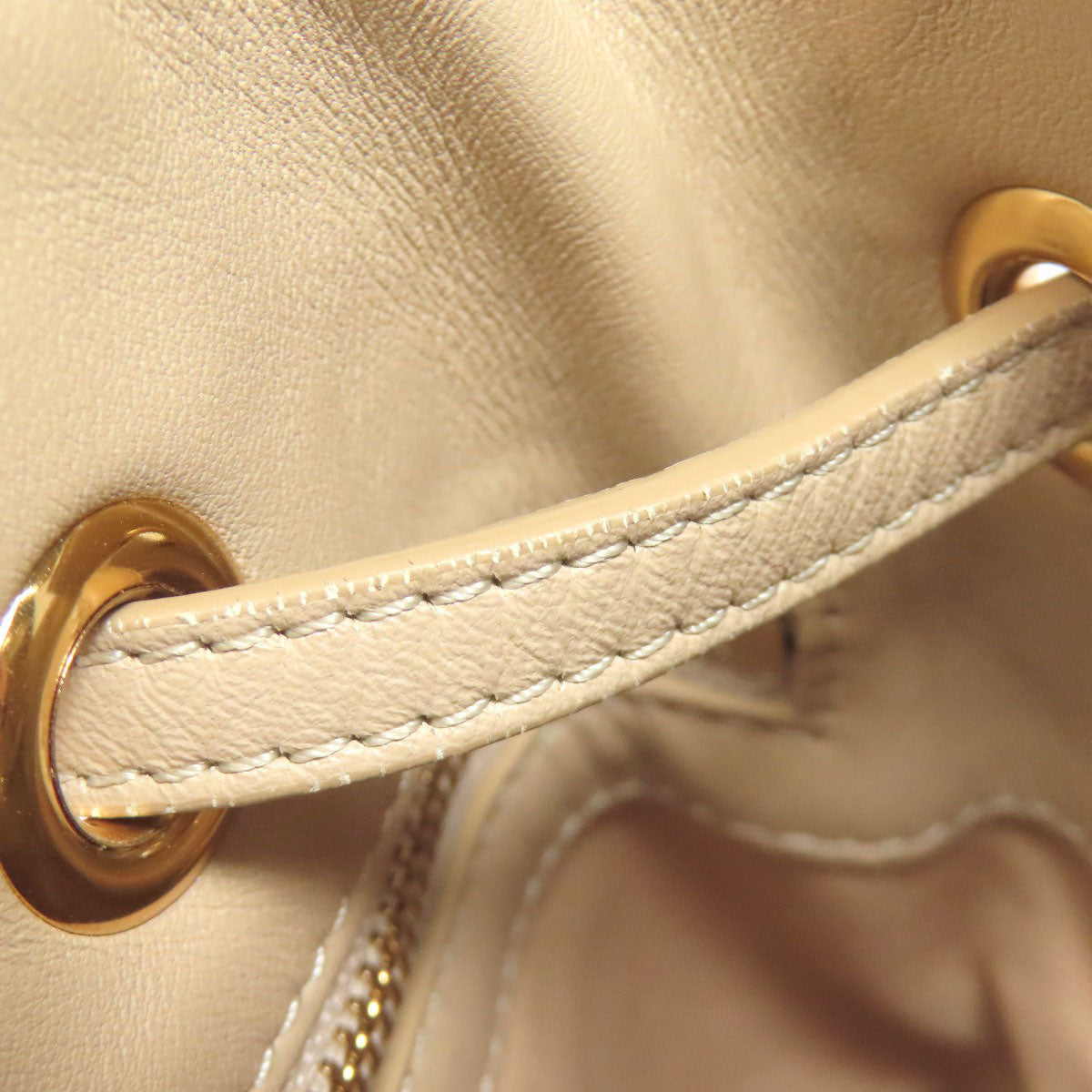 CELINE Backpack leather beige one beltBackpack C Charm Women Used Authentic