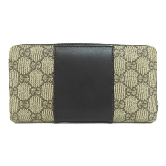 GUCCI Long Wallet Purse 451249 PVC black GG Supreme