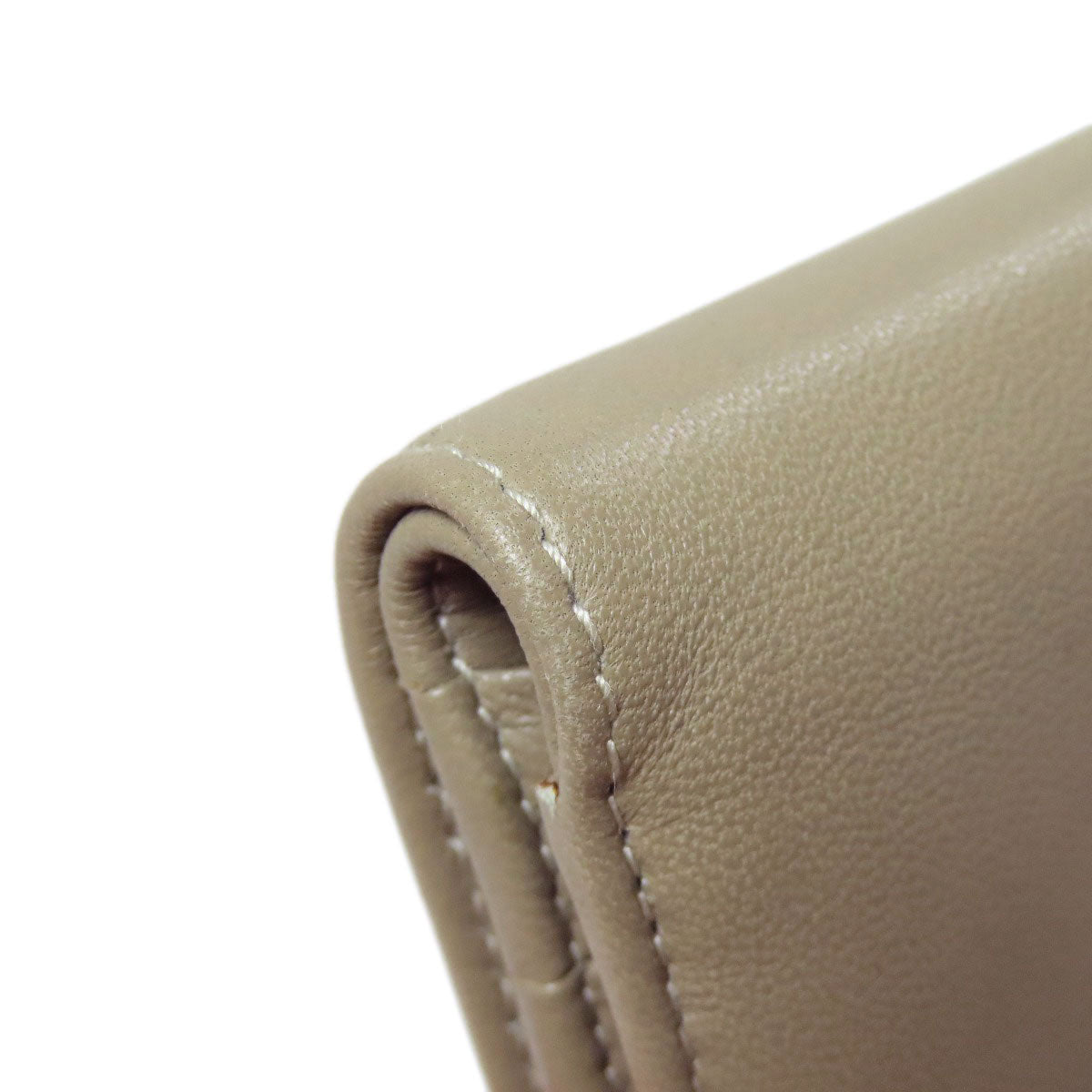 LOEWE Bifold Wallet lambskin green anagram Women Used Authentic