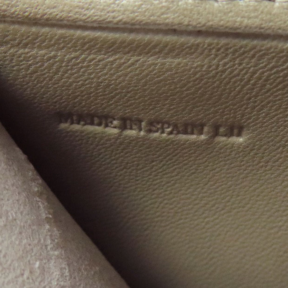 LOEWE Bifold Wallet lambskin green anagram Women Used Authentic