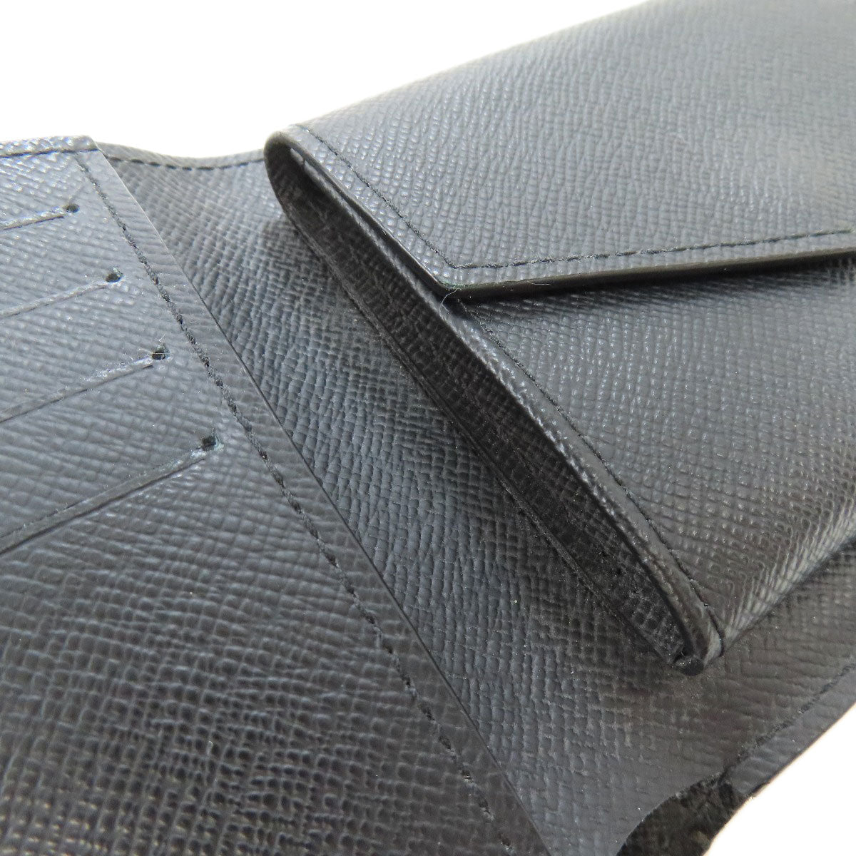 LOUIS VUITTON Bifold Wallet N63336 Damier canvas black Portefeuille�EMarco NM mens Used Authentic