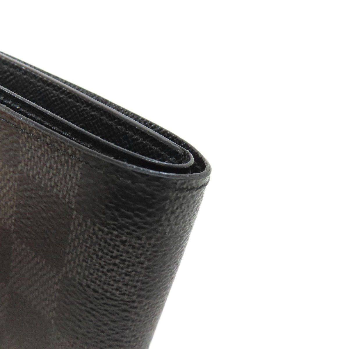 LOUIS VUITTON Bifold Wallet N63336 Damier canvas black Portefeuille�EMarco NM mens Used Authentic