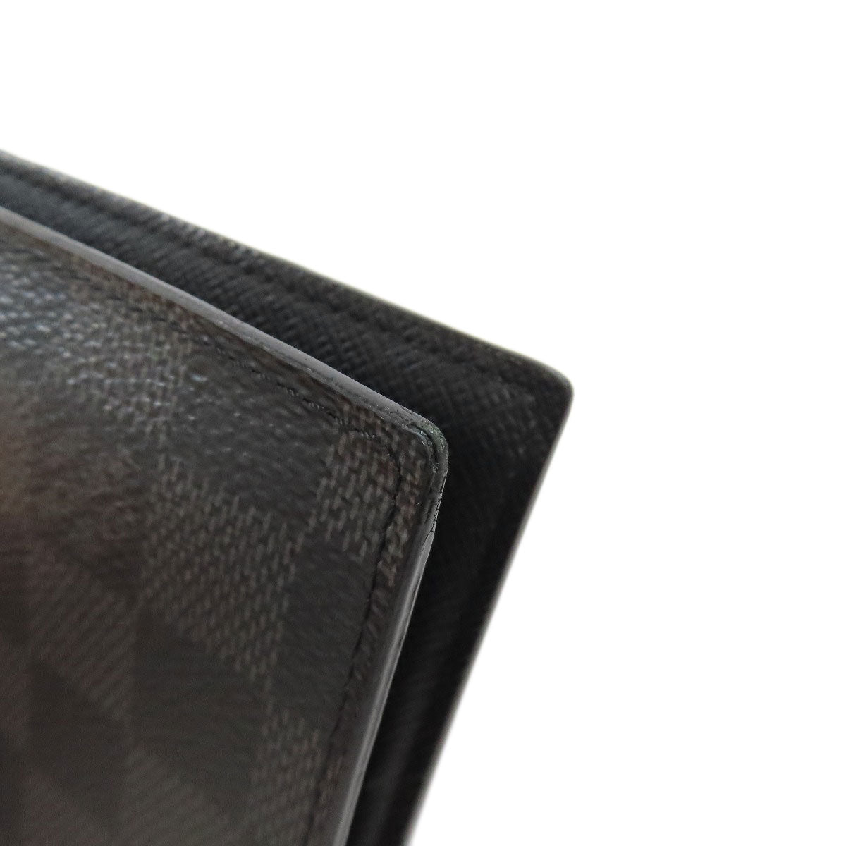 LOUIS VUITTON Bifold Wallet N63336 Damier canvas black Portefeuille�EMarco NM mens Used Authentic