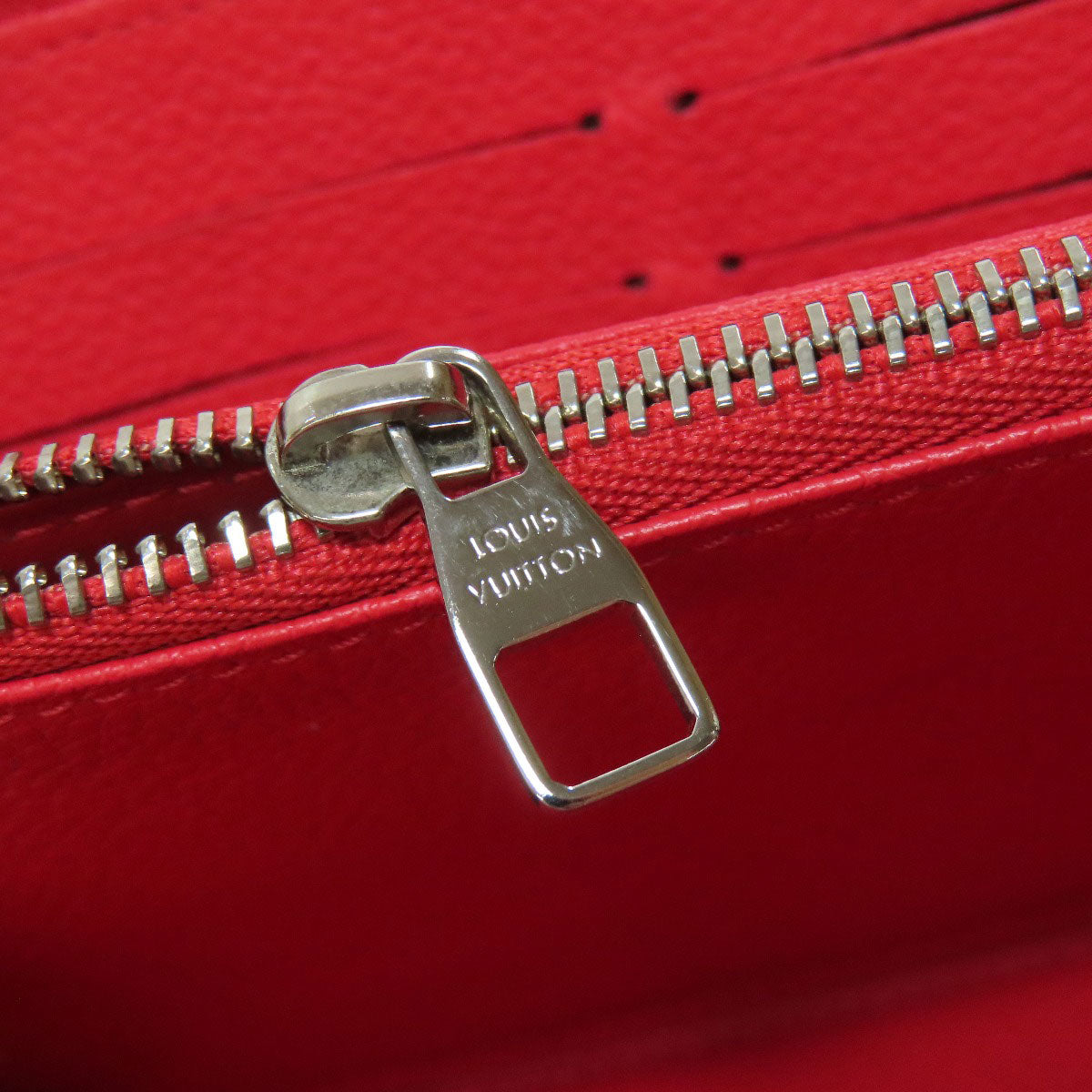 LOUIS VUITTON Long Wallet Purse M61788 Ann Platt Red Zippy wallet old Women Used Authentic