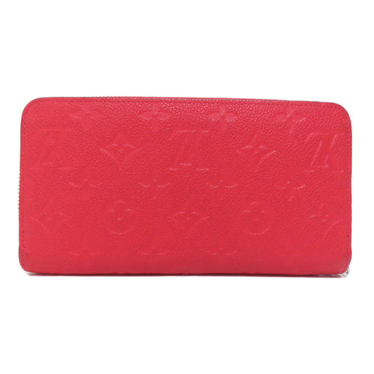 LOUIS VUITTON Long Wallet Purse M61788 Ann Platt Red Zippy wallet old Women Used Authentic