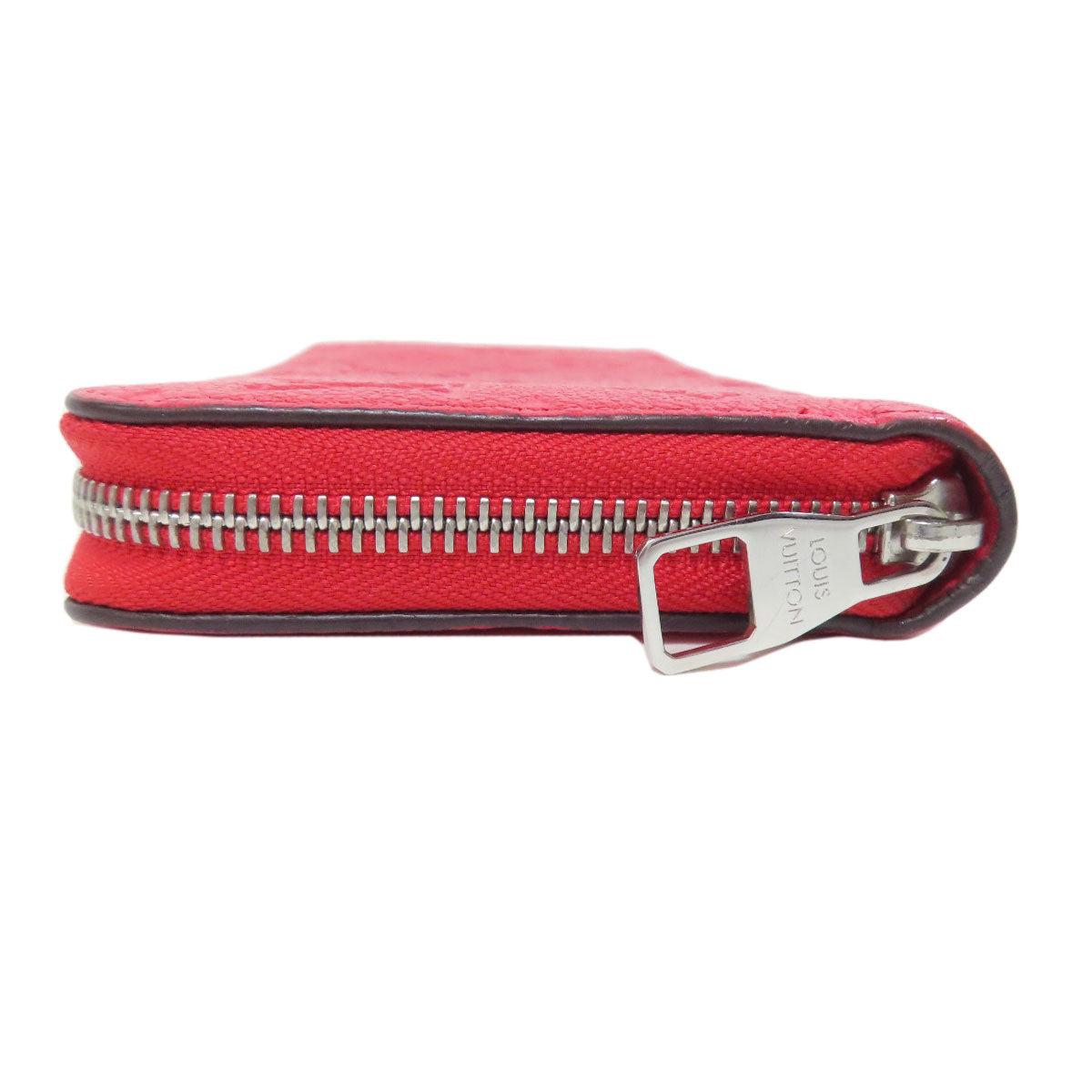 LOUIS VUITTON Long Wallet Purse M61788 Ann Platt Red Zippy wallet old Women Used Authentic