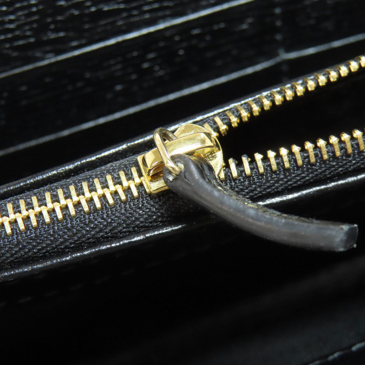 GUCCI Long Wallet Purse 772642 leather black logo Women Used Authentic