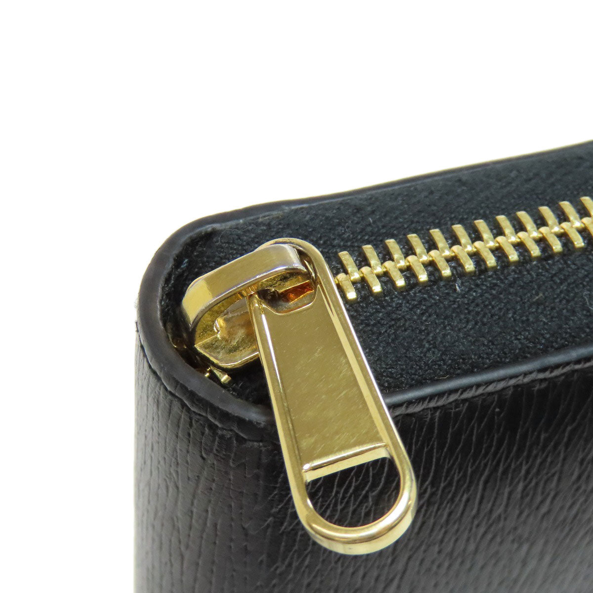 GUCCI Long Wallet Purse 772642 leather black logo Women Used Authentic