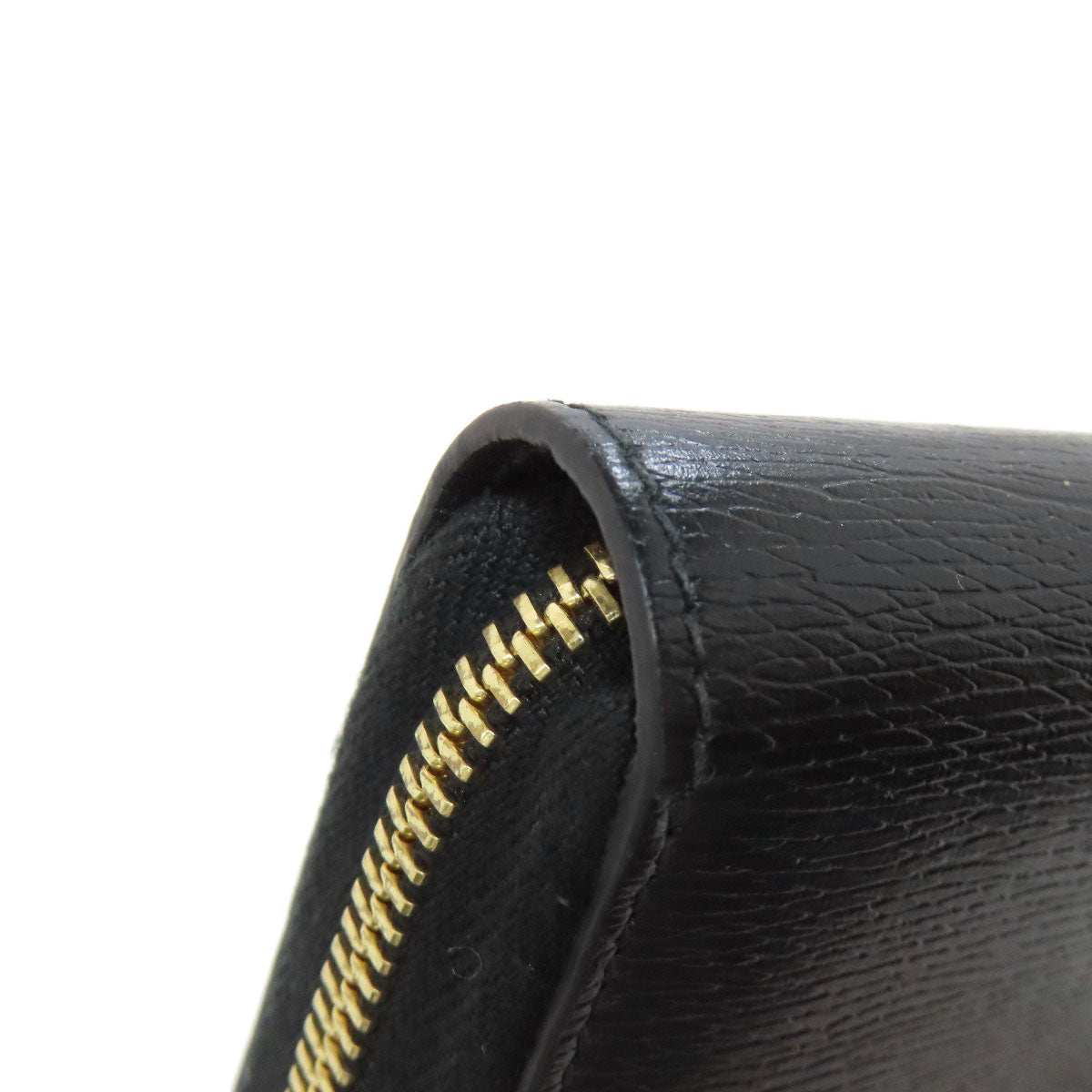 GUCCI Long Wallet Purse 772642 leather black logo Women Used Authentic