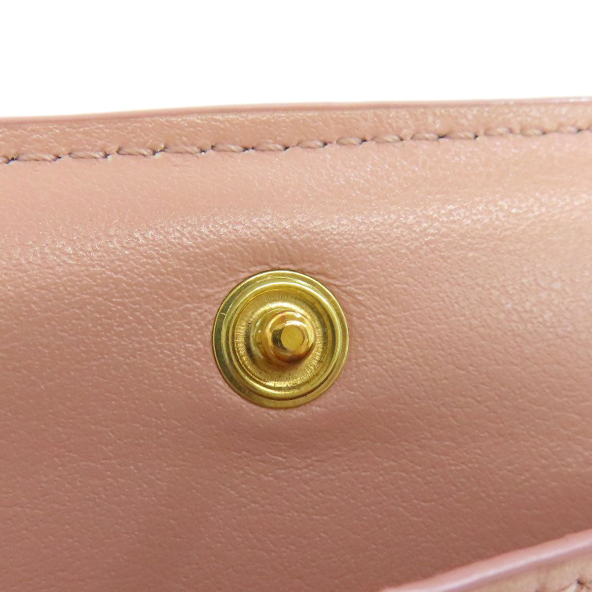 CELINE Bifold Wallet leather pink Tri-fold wallet