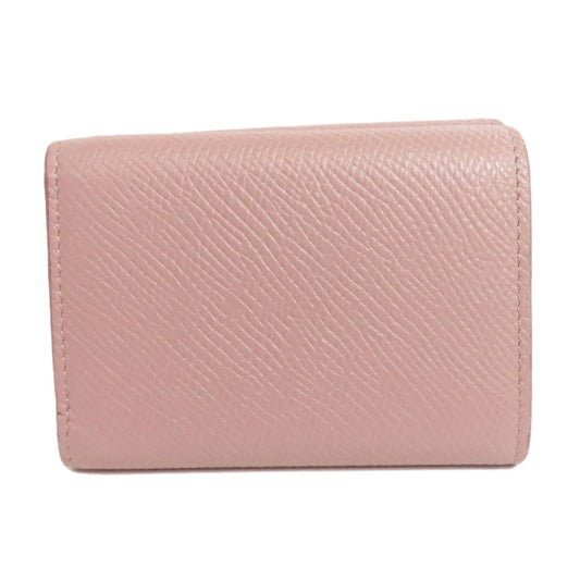 CELINE Bifold Wallet leather pink Tri-fold wallet