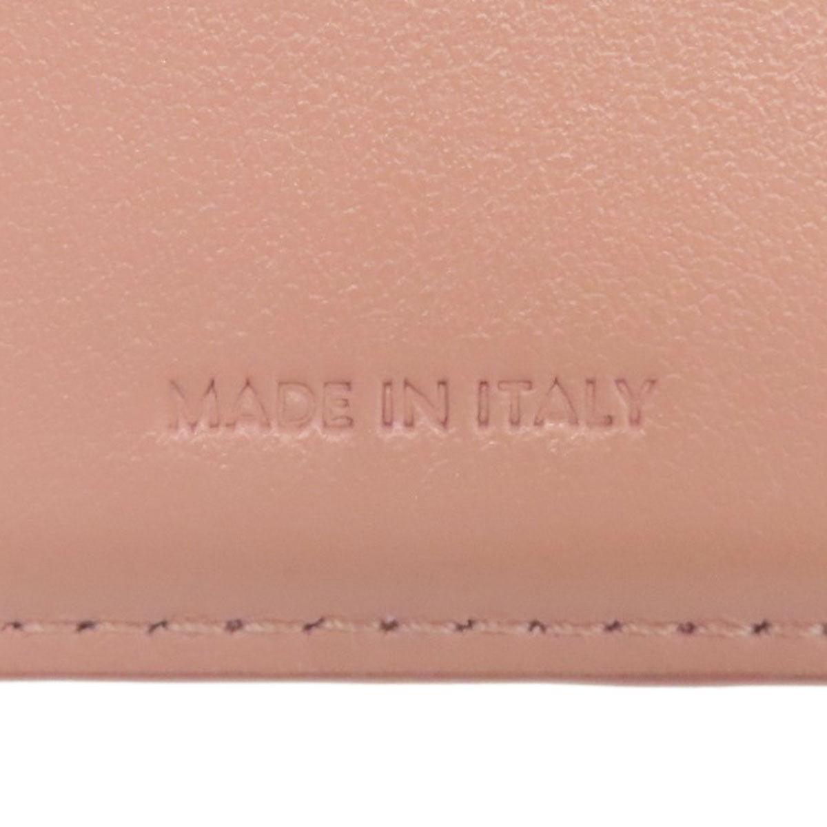 CELINE Bifold Wallet leather pink Tri-fold wallet