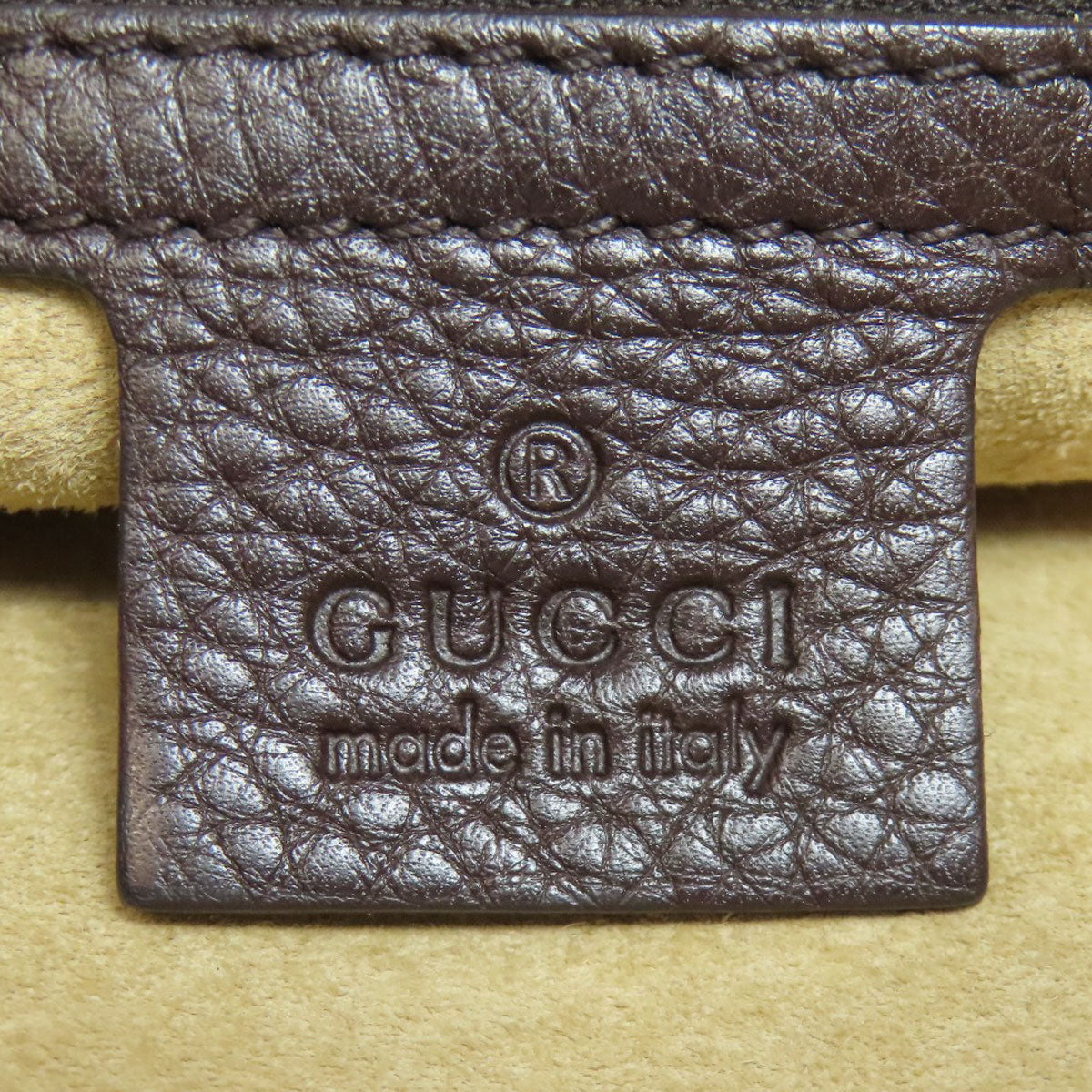 GUCCI Shoulder Bag 233329 Calfskin Brown logo