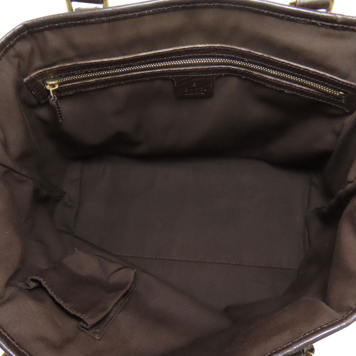 GUCCI Tote Bag 137396 canvas Brown GG Shelly line Women Used Authentic