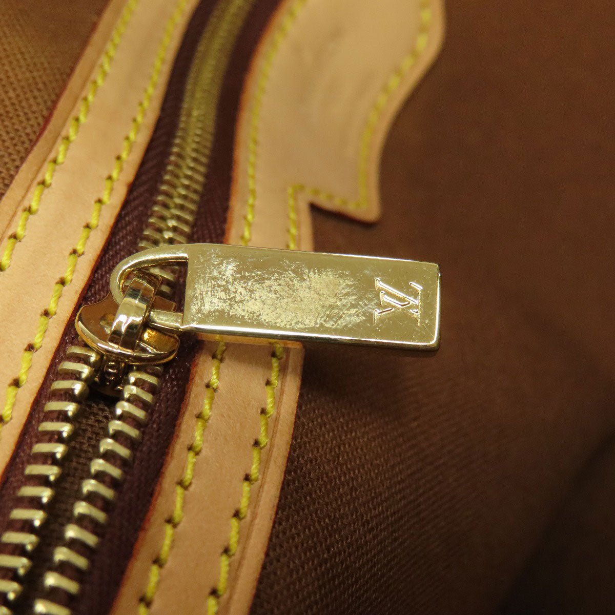 LOUIS VUITTON Tote Bag M51151 Monogram canvas Brown Cabas Mezzo Women Used Authentic