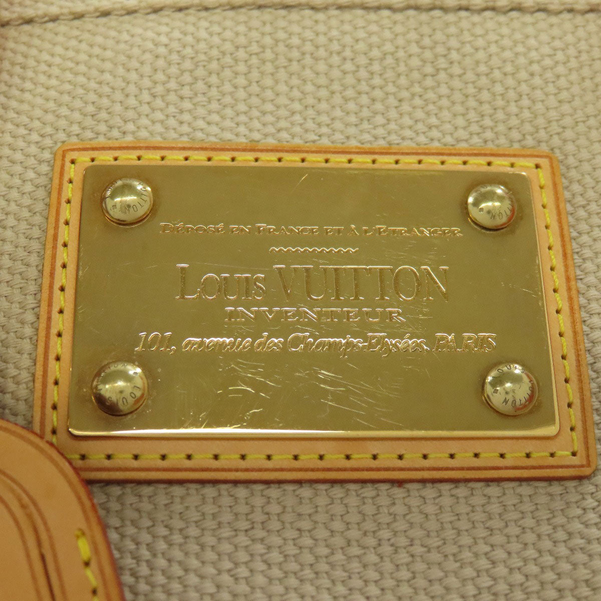 LOUIS VUITTON Handbag M40038 canvas beige Antigua Line Kava PM Women Used Authentic