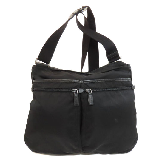 PRADA Shoulder Bag Nylon black logoMetal