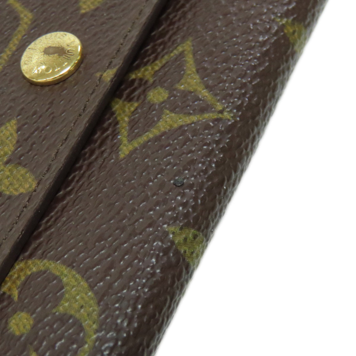 LOUIS VUITTON Coin case M61930 Monogram canvas Brown Portonet Plat Women(Unisex) Used Authentic
