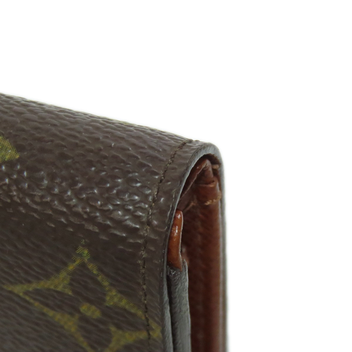 LOUIS VUITTON Coin case M61930 Monogram canvas Brown Portonet Plat Women(Unisex) Used Authentic