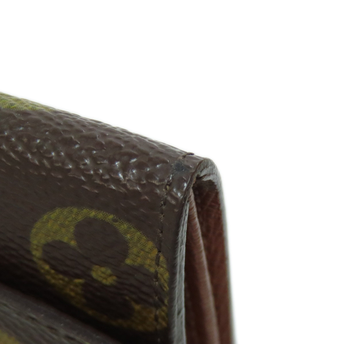 LOUIS VUITTON Coin case M61930 Monogram canvas Brown Portonet Plat Women(Unisex) Used Authentic