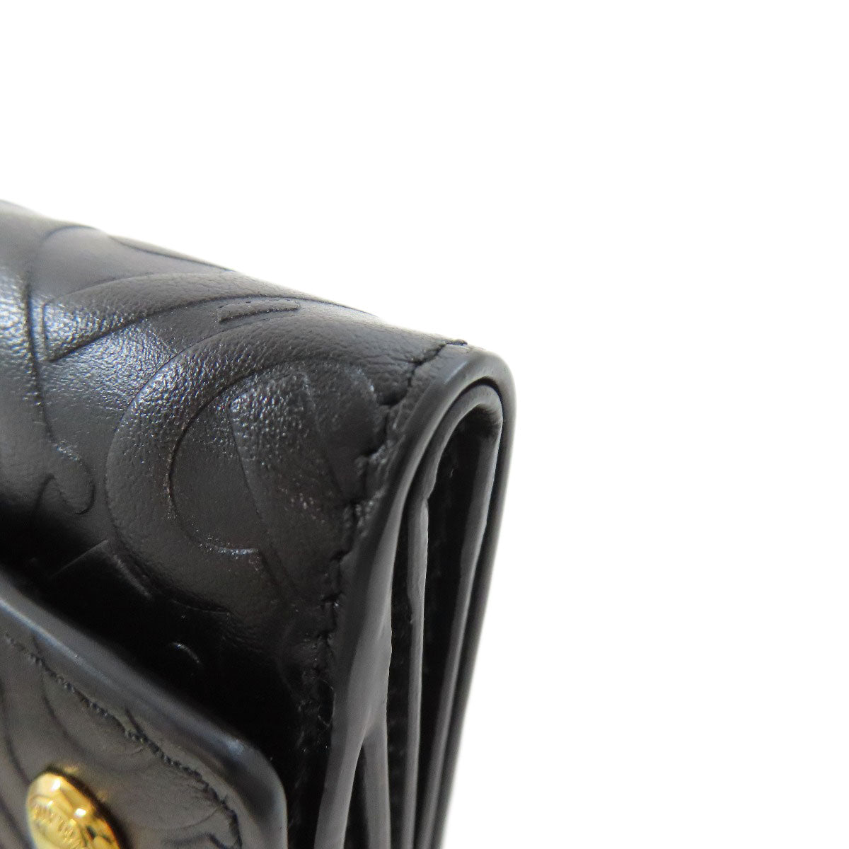 BURBERRY Bifold Wallet leather black TB logo