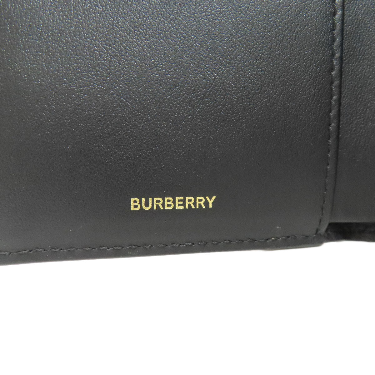 BURBERRY Bifold Wallet leather black TB logo