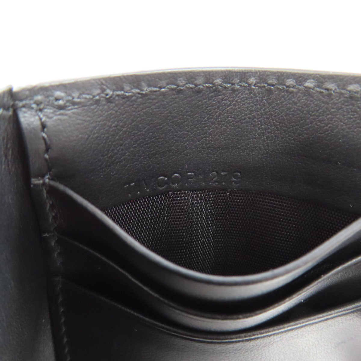 BURBERRY Bifold Wallet leather black TB logo