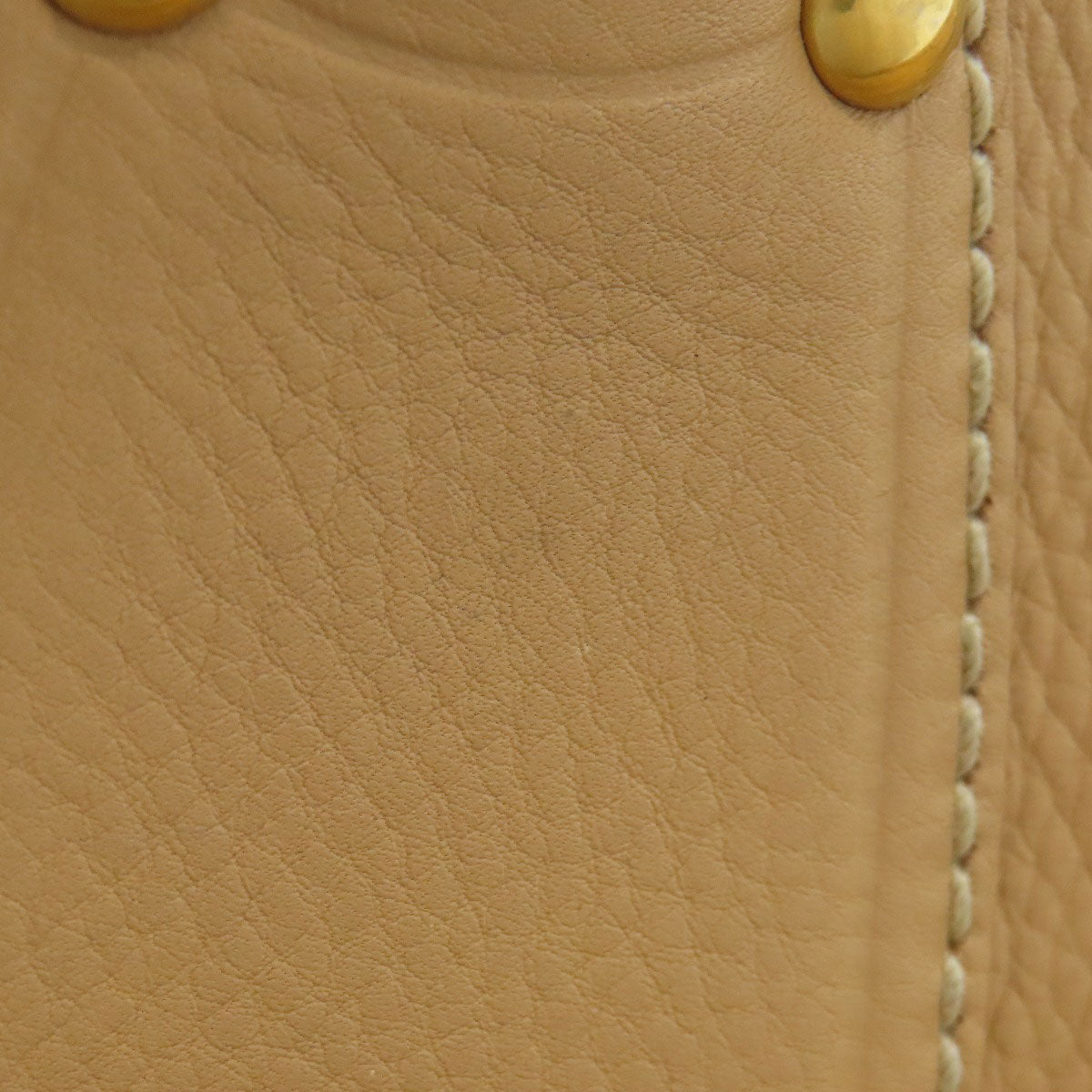 PRADA Handbag leather beige logo