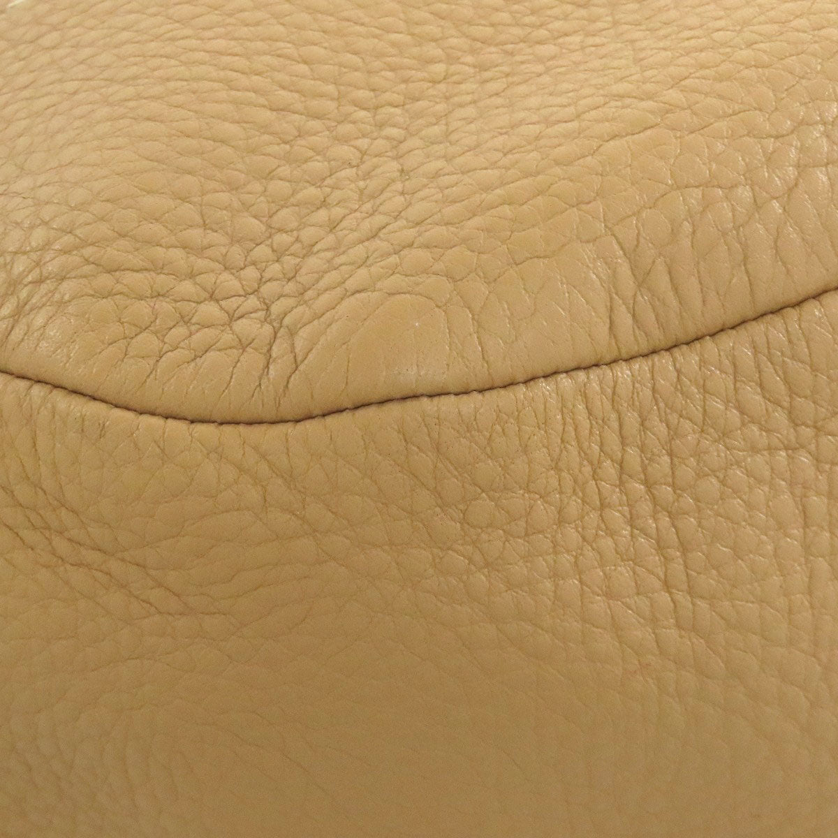 PRADA Handbag leather beige logo