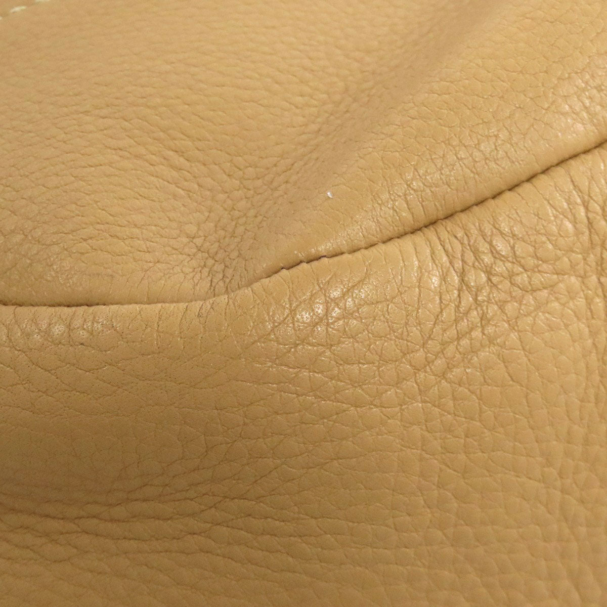 PRADA Handbag leather beige logo