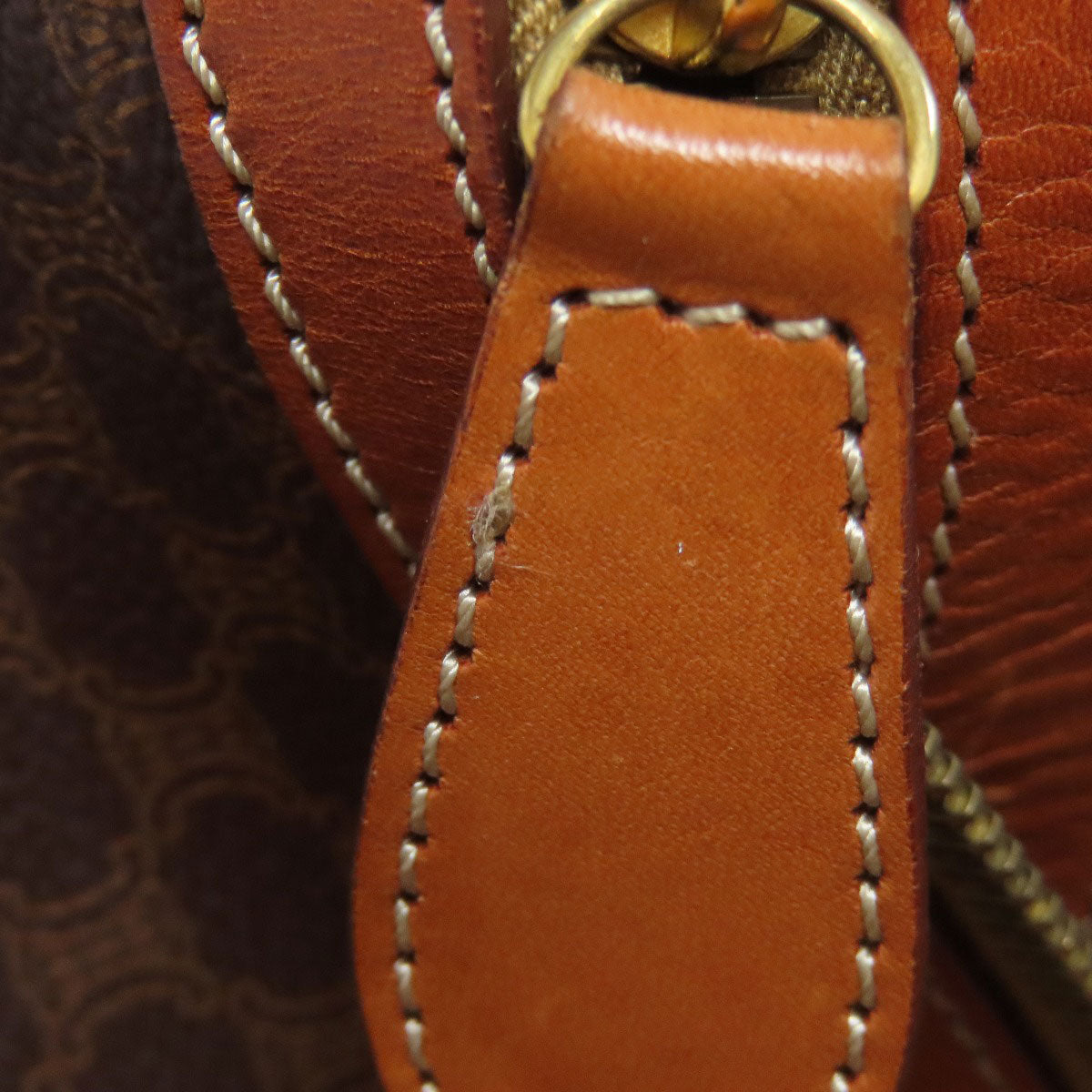 CELINE Boston Duffel bag PVC Brown Macadam Pattern