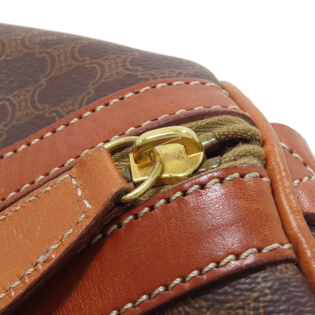 CELINE Boston Duffel bag PVC Brown Macadam Pattern