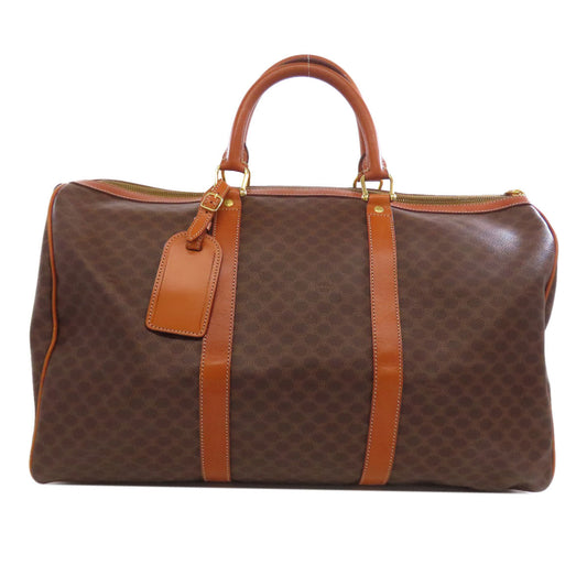 CELINE Boston Duffel bag PVC Brown Macadam Pattern