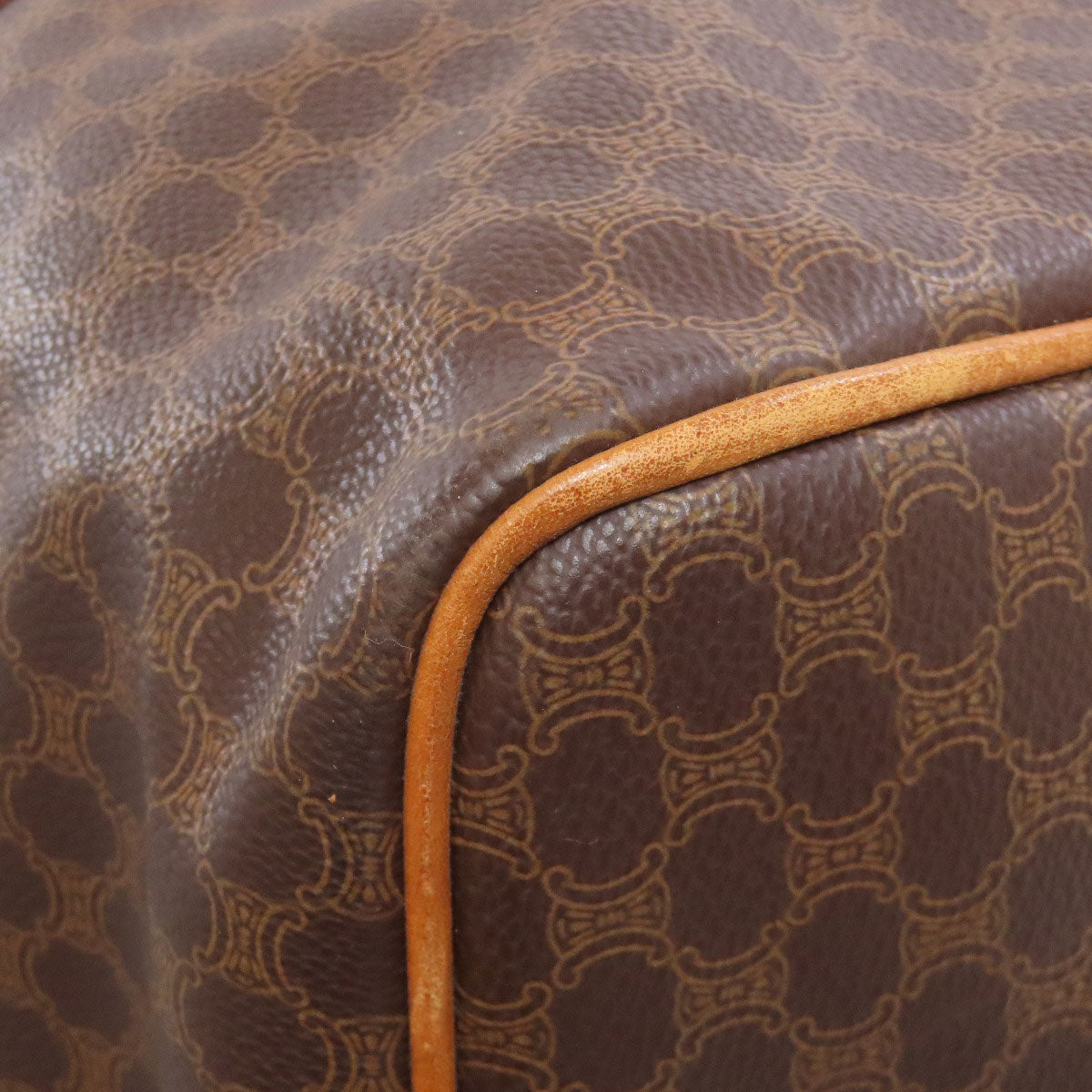 CELINE Boston Duffel bag PVC Brown Macadam Pattern