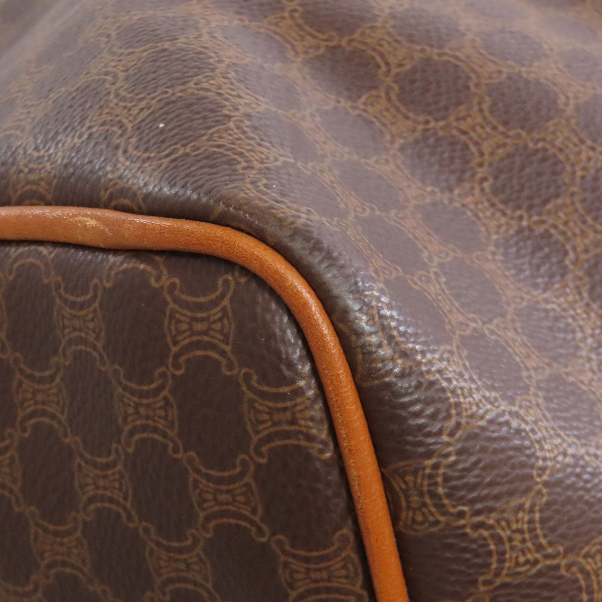 CELINE Boston Duffel bag PVC Brown Macadam Pattern