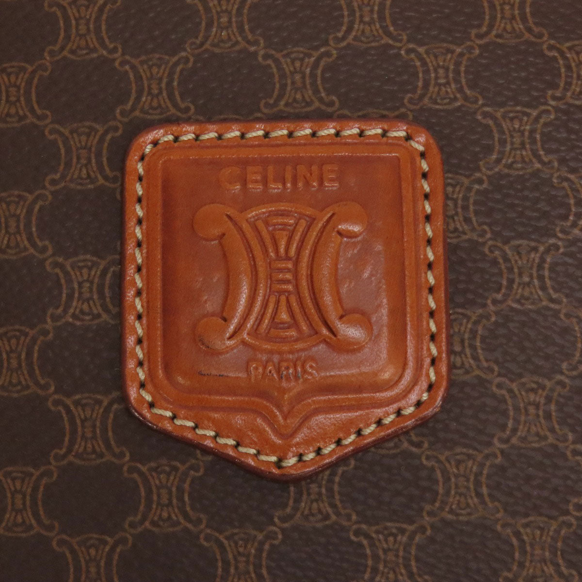 CELINE Boston Duffel bag PVC Brown Macadam Pattern