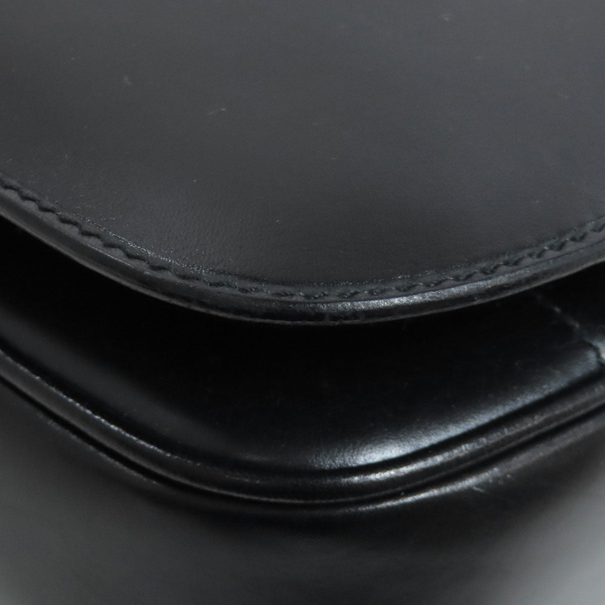 CELINE Shoulder Bag leather black logo