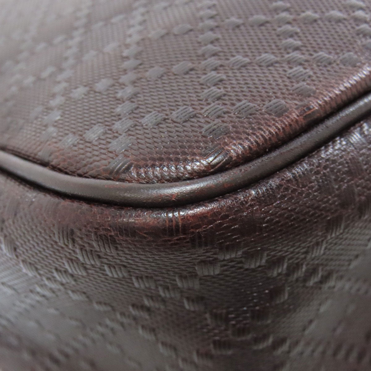 GUCCI Shoulder Bag 223665 leather Brown Diamante