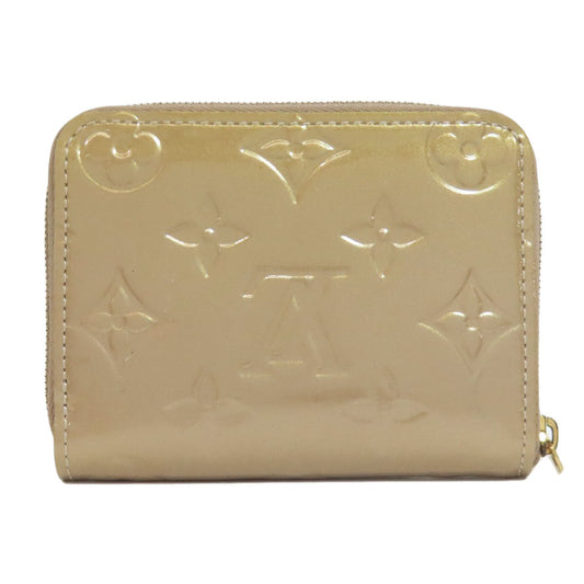 LOUIS VUITTON Coin case M91762 Vernis pink beige Zippy coin purse Women Used Authentic