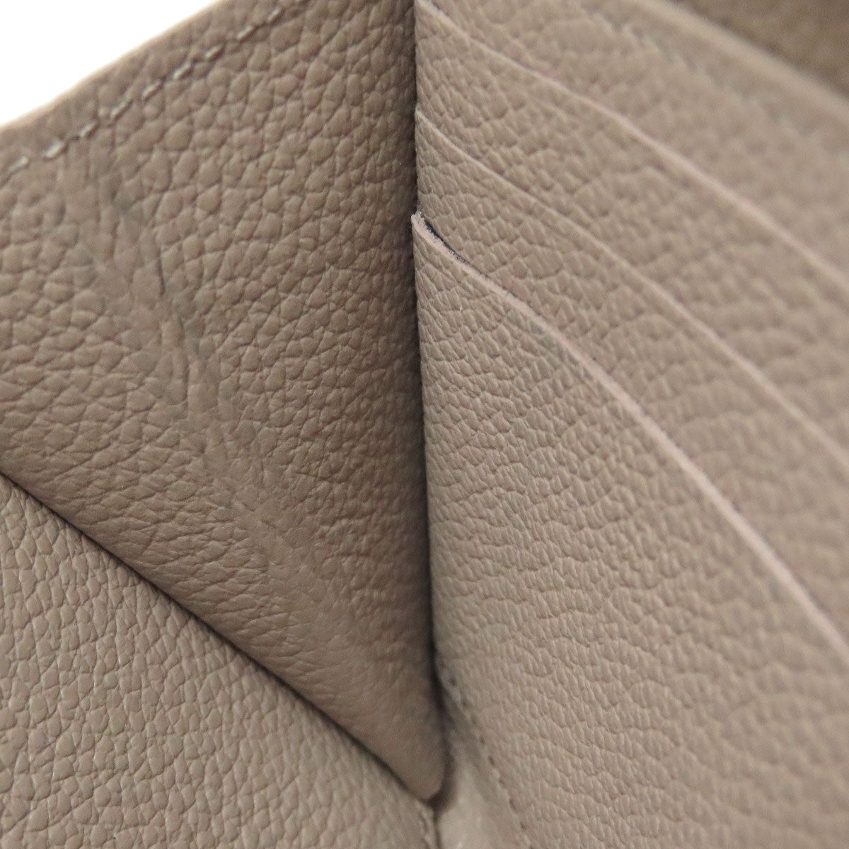 LOUIS VUITTON Long Wallet Purse M69034 Ann Platt beige Zippy wallet Women Used Authentic