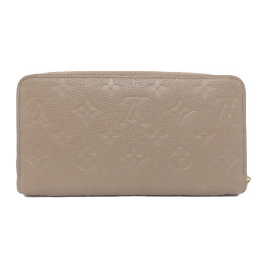 LOUIS VUITTON Long Wallet Purse M69034 Ann Platt beige Zippy wallet Women Used Authentic